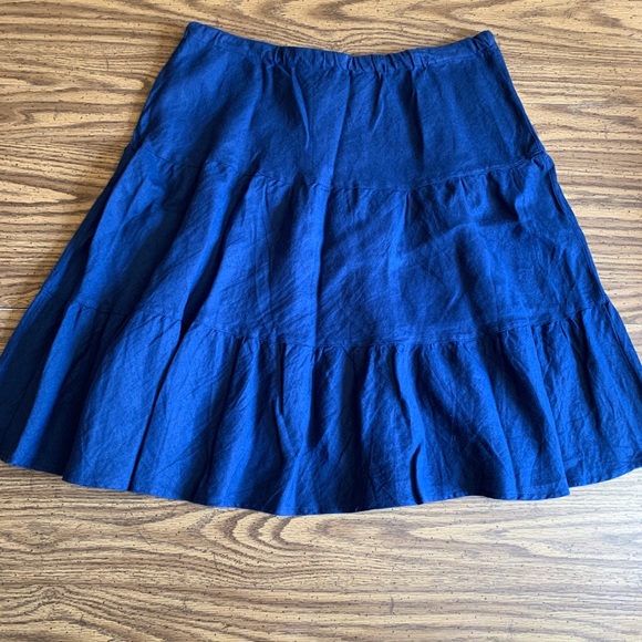 Valerie Bertinelli Blue Linen Skirt - Picture 4 of 5